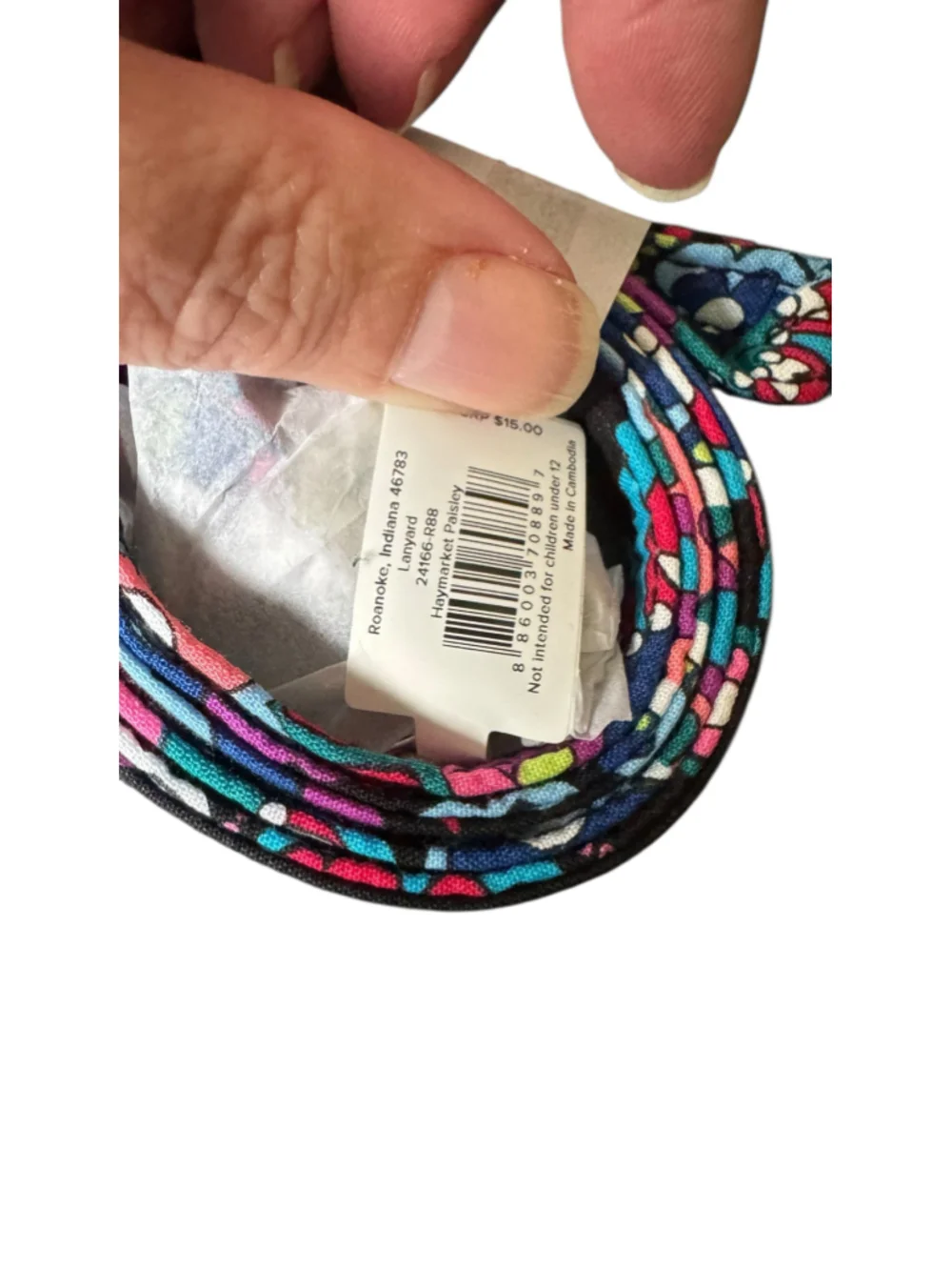 Vera Bradley Women's Lanyard One Size Multi-color Haymarket Paisley
